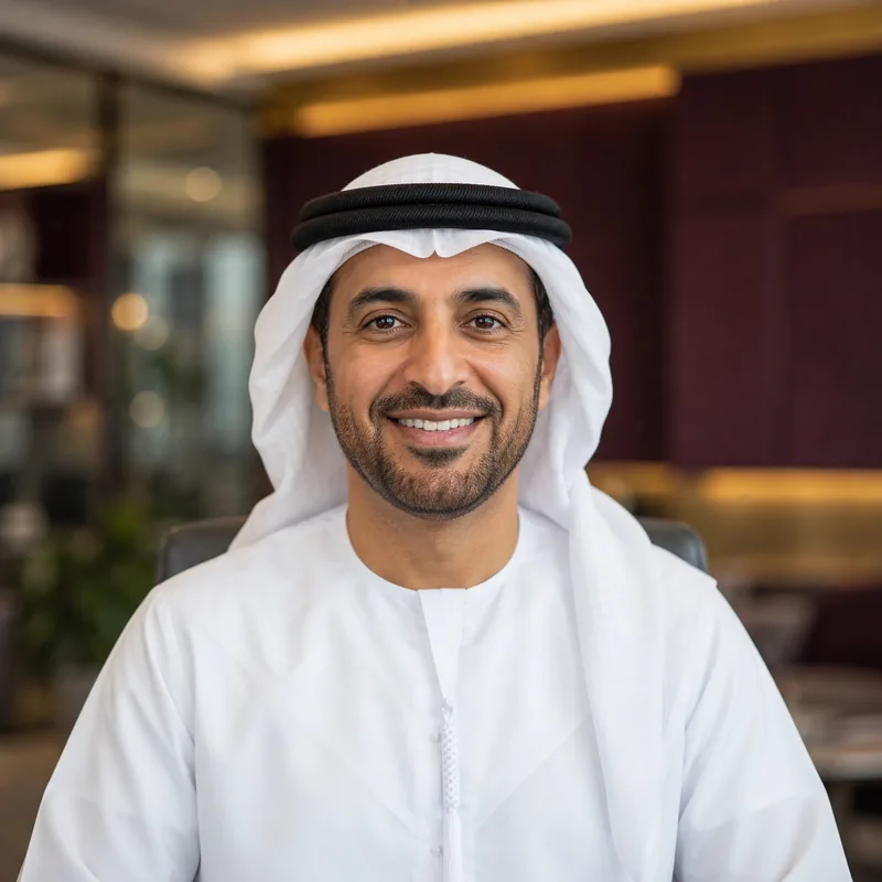 Coaching FAQ image Smiling Emirati leader after a coaching session