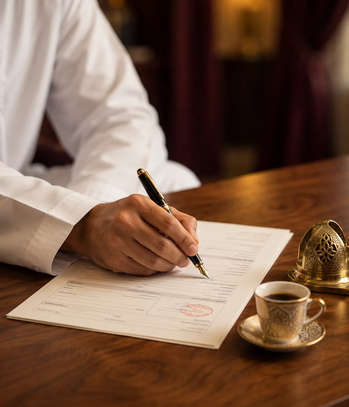 HR Policies image front Executive signing an approved HR policy document